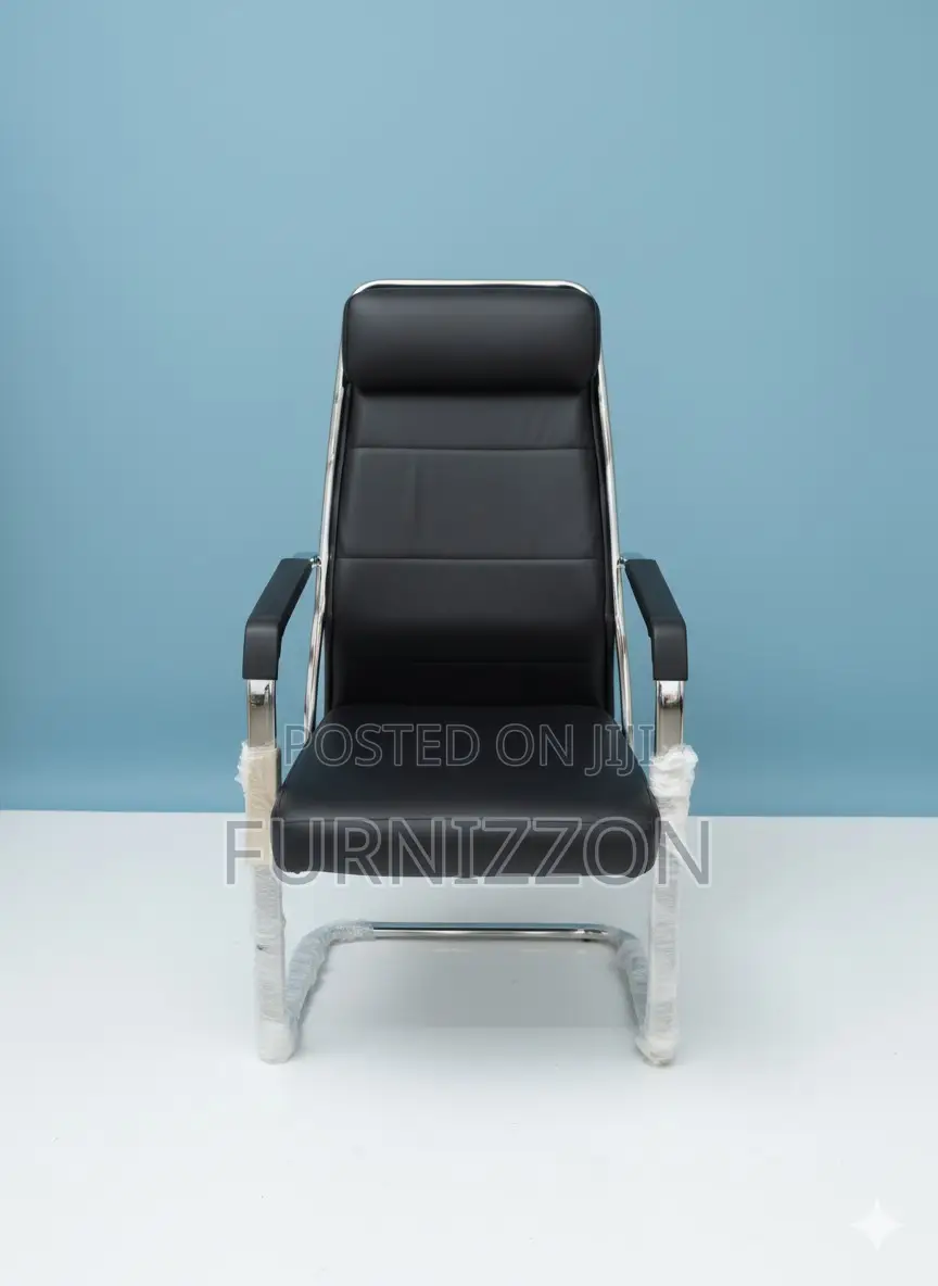 Office Executive Chair Black Leather Multifunctional Arms