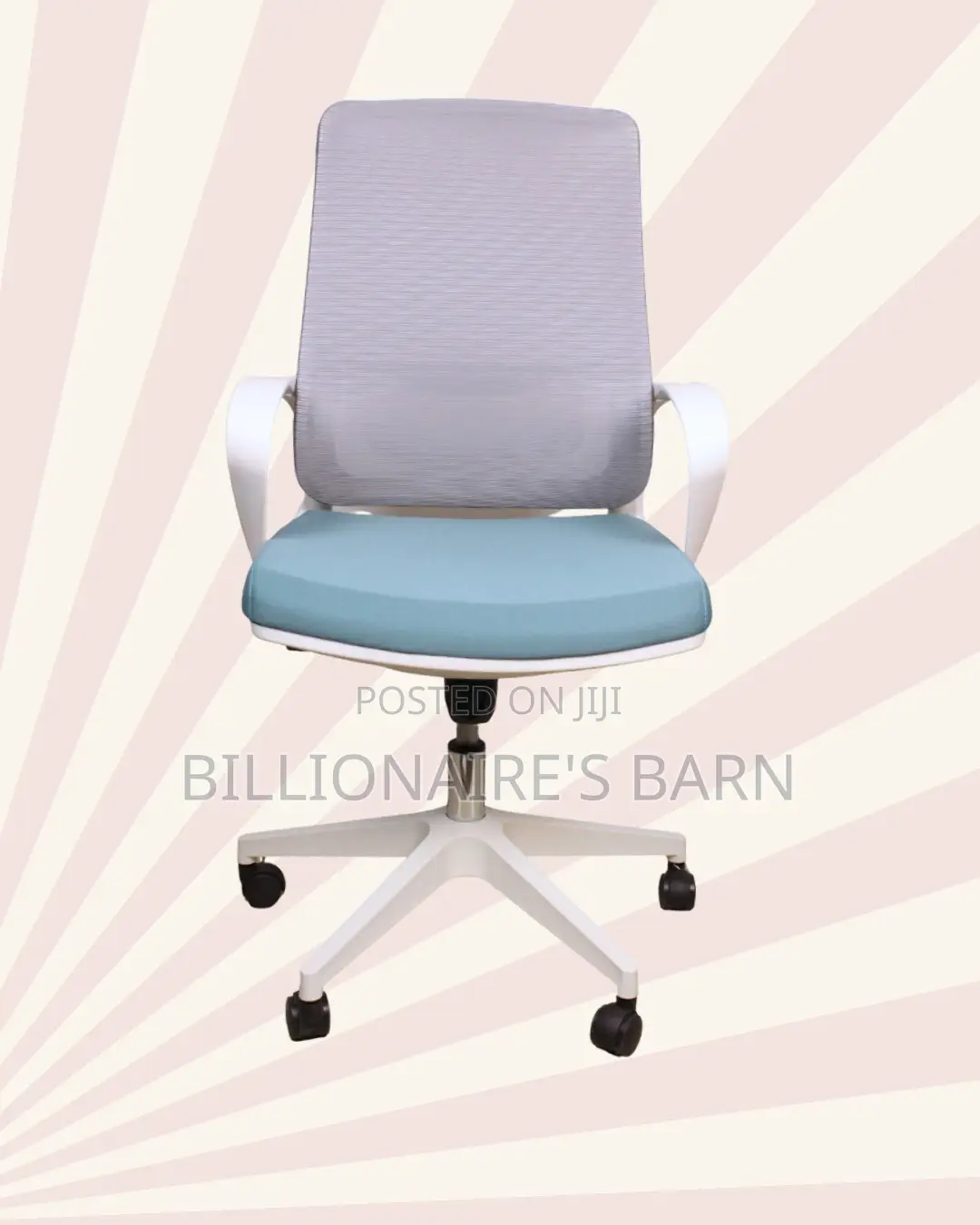 White Mid-Back Chair | Posture-Friendly Build for Daily Productivity