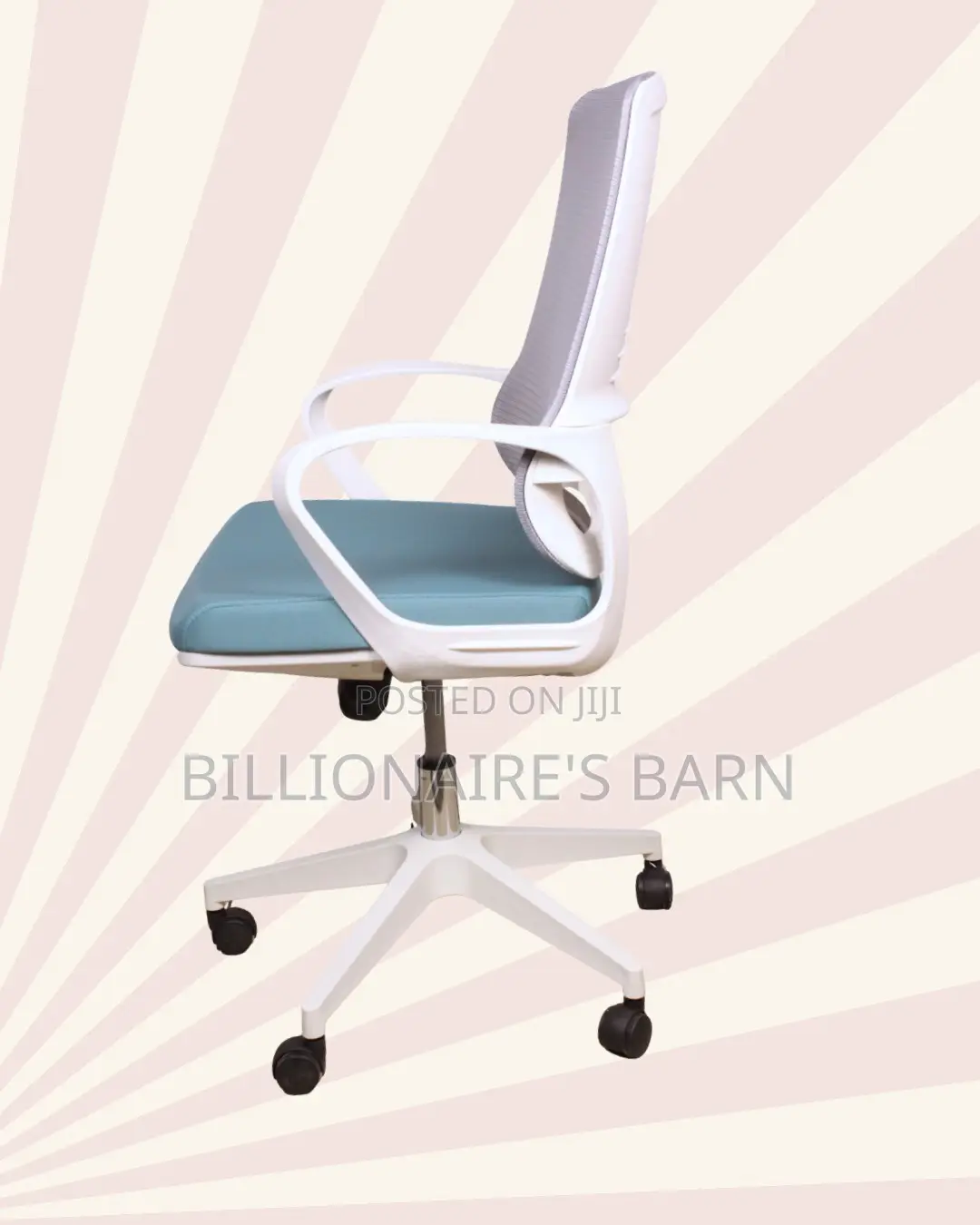 White Mid-Back Chair | Posture-Friendly Build for Daily Productivity