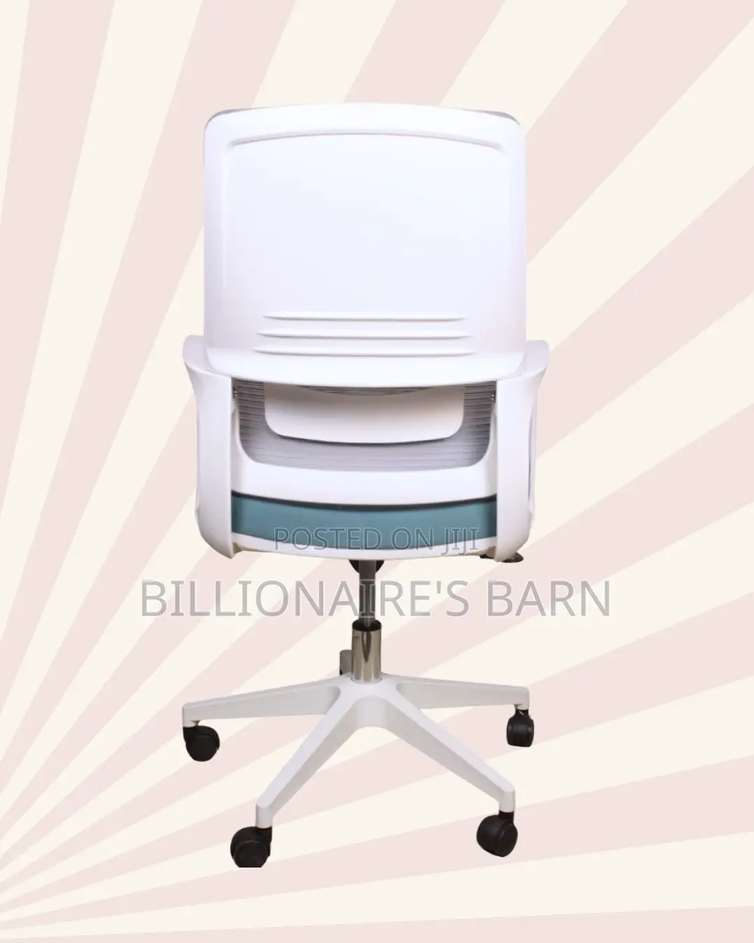 White Mid-Back Chair | Posture-Friendly Build for Daily Productivity
