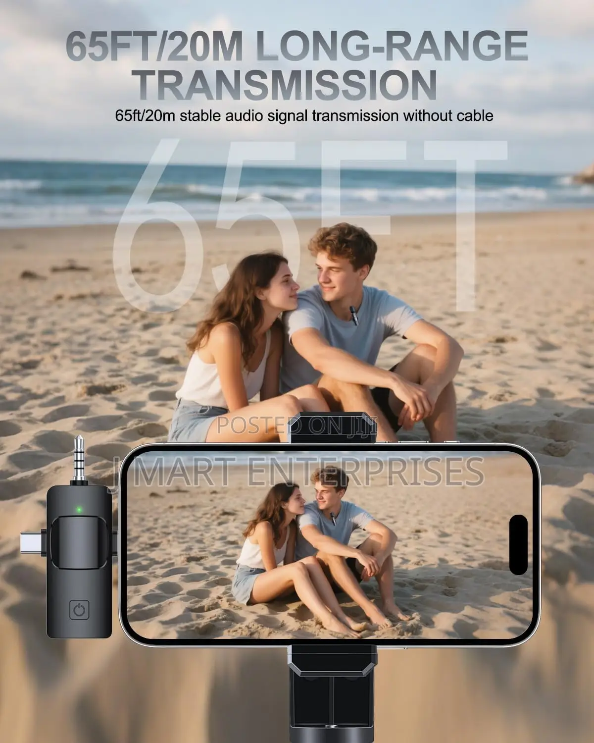 3 in 1 Professional Wireless Microphone for iPhone, Android, Camera,