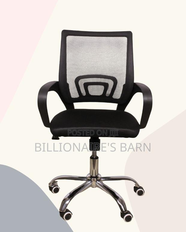 Black Compact Ergonomic Chair|Cool Airflow for Kenya’S Warm Afternoons - thumbnail 3