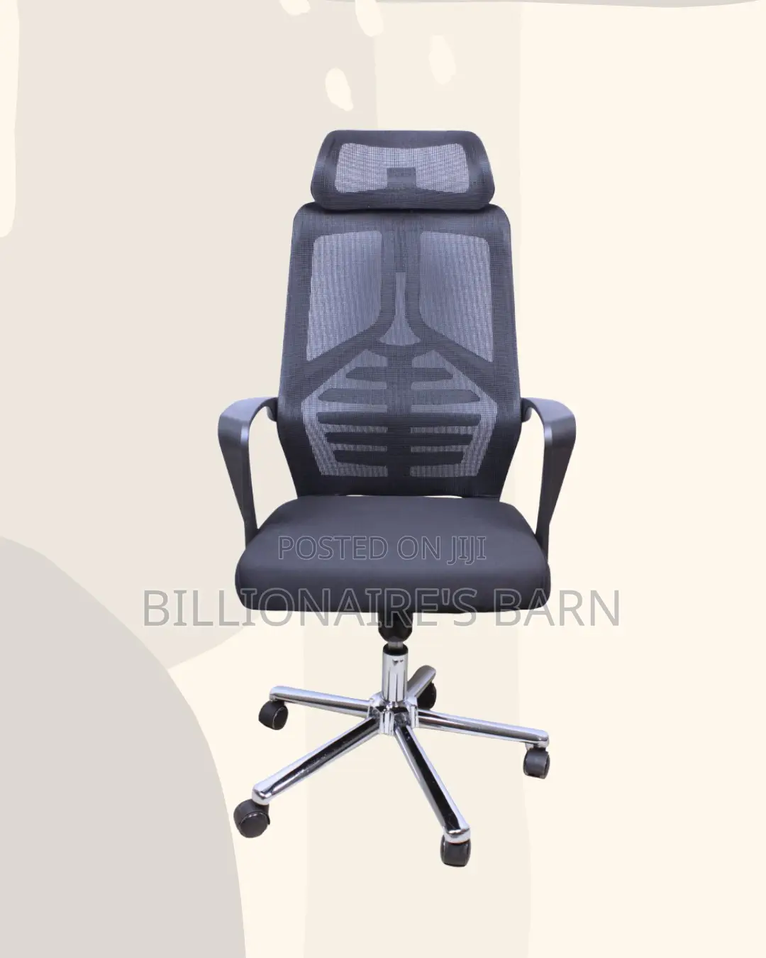 Black High-Back Mesh Chair | Cool Airflow for Kenya’S Warm Afternoons
