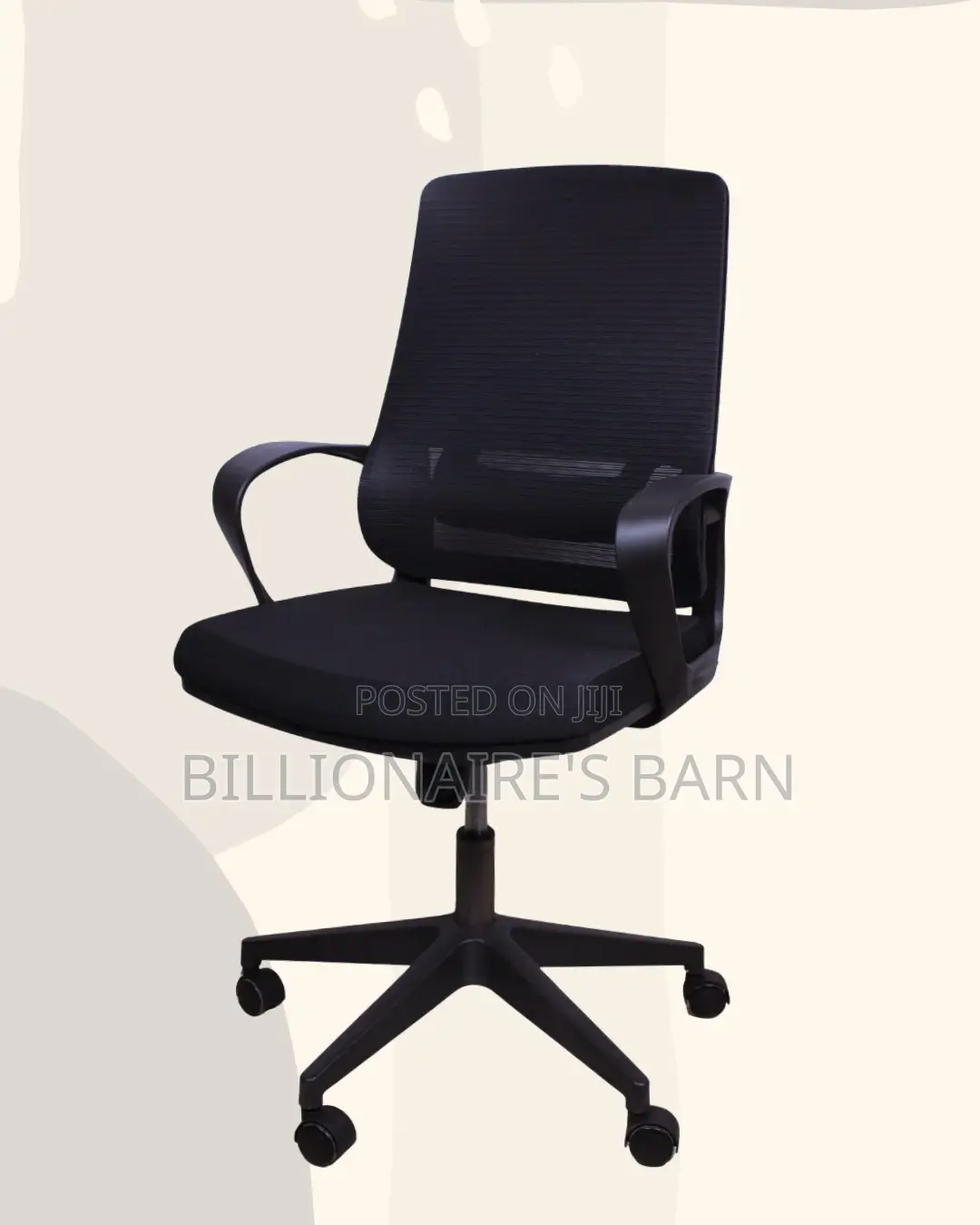 Black Mid-Back Mesh Chair | Cool Airflow for Kenya’S Warm Afternoons |