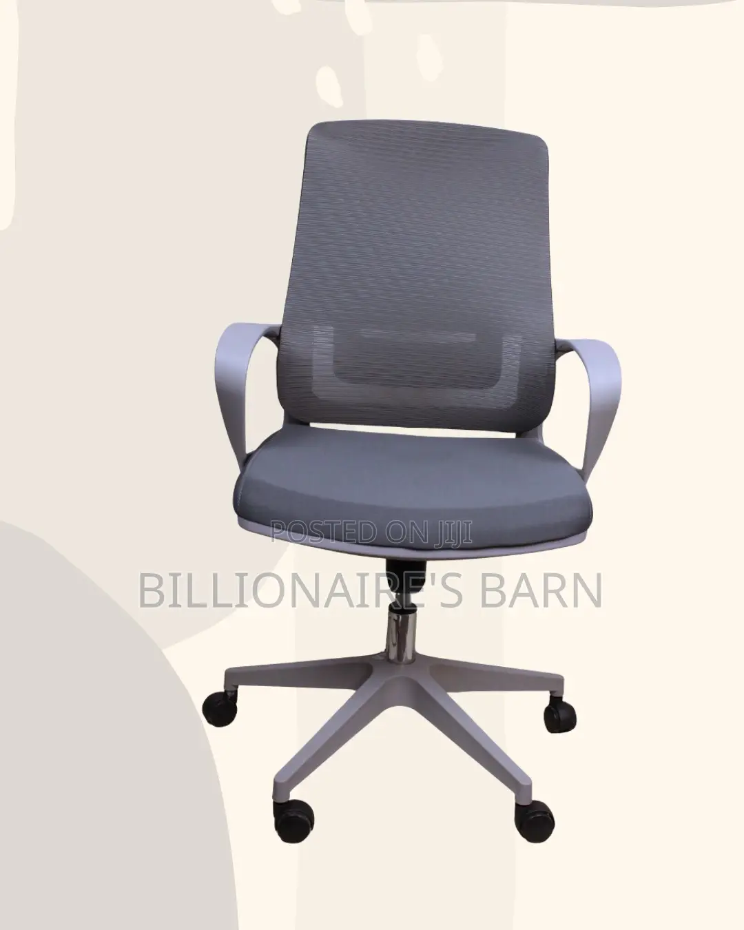 Grey Mid-Back Mesh Chair | Cool Airflow for Kenya’S Warm Afternoons |