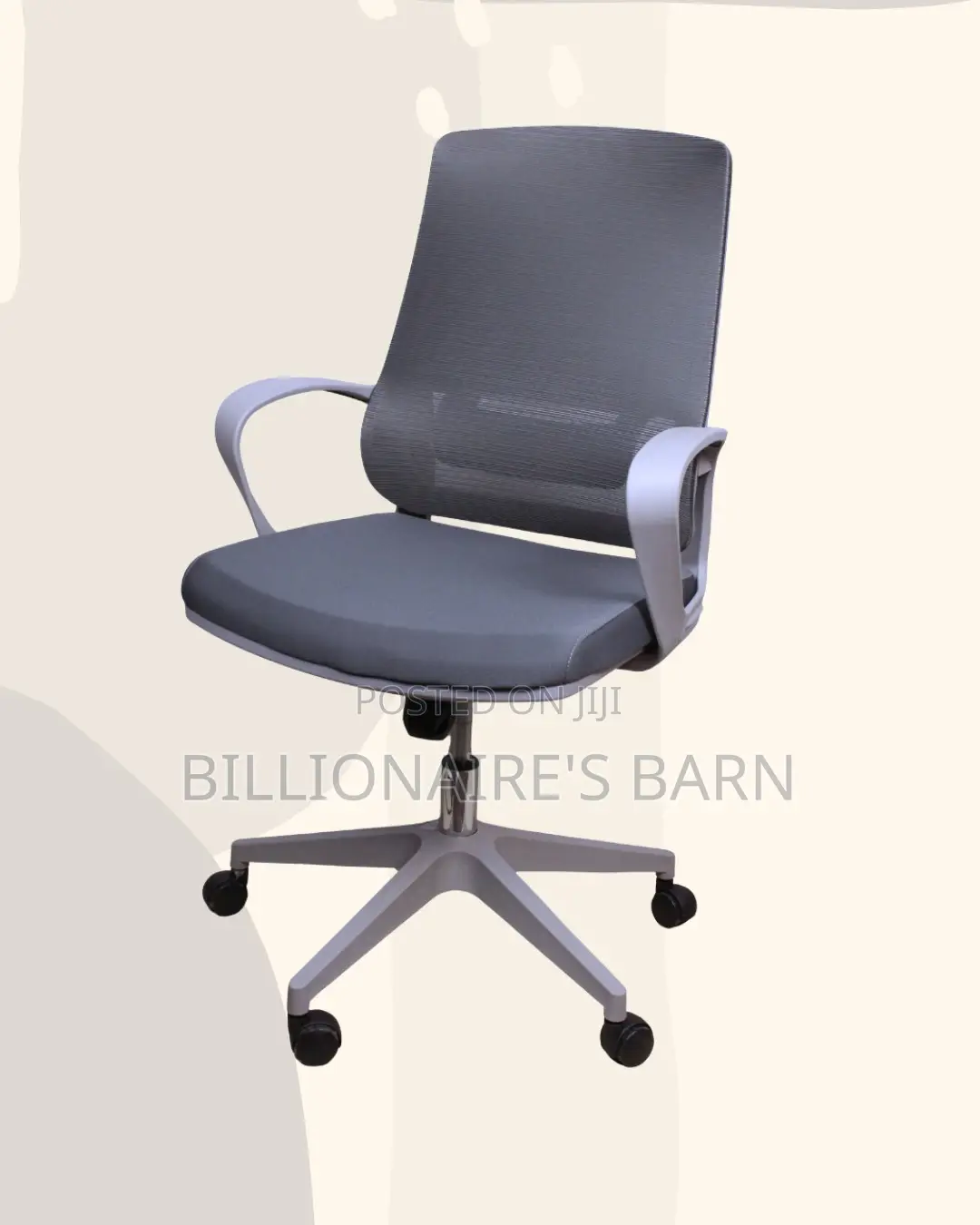 Grey Mid-Back Mesh Chair | Cool Airflow for Kenya’S Warm Afternoons |