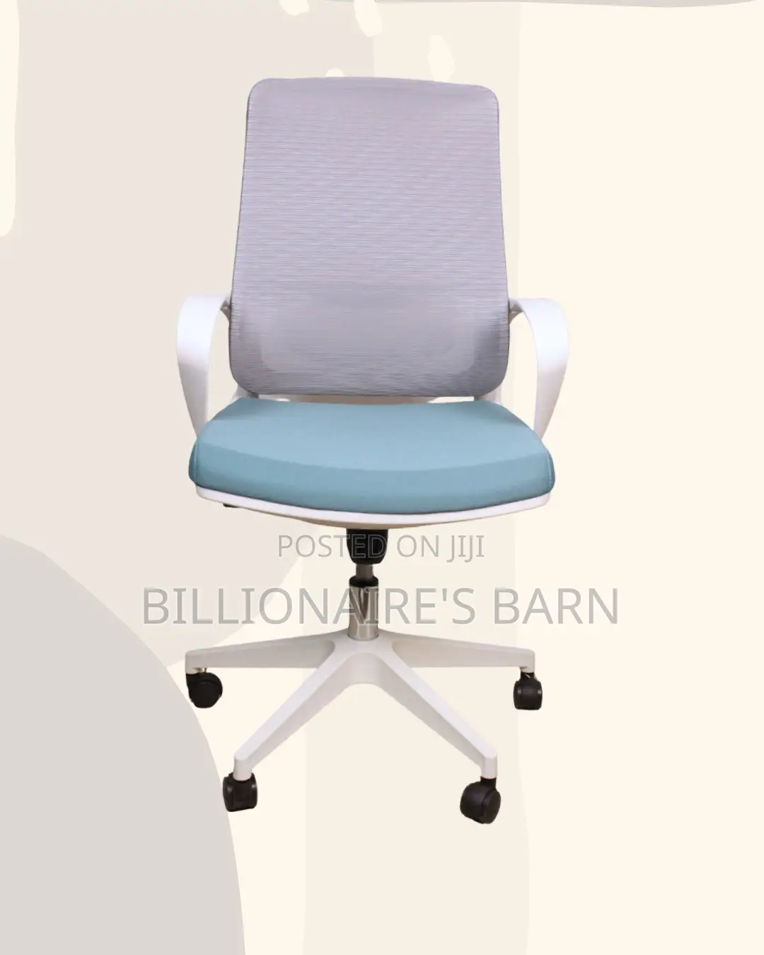 White Mid-Back Mesh Chair | Cool Airflow for Kenya’S Warm Afternoons |