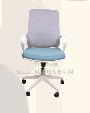 White Mid-Back Mesh Chair | Cool Airflow for Kenya’S Warm Afternoons |
