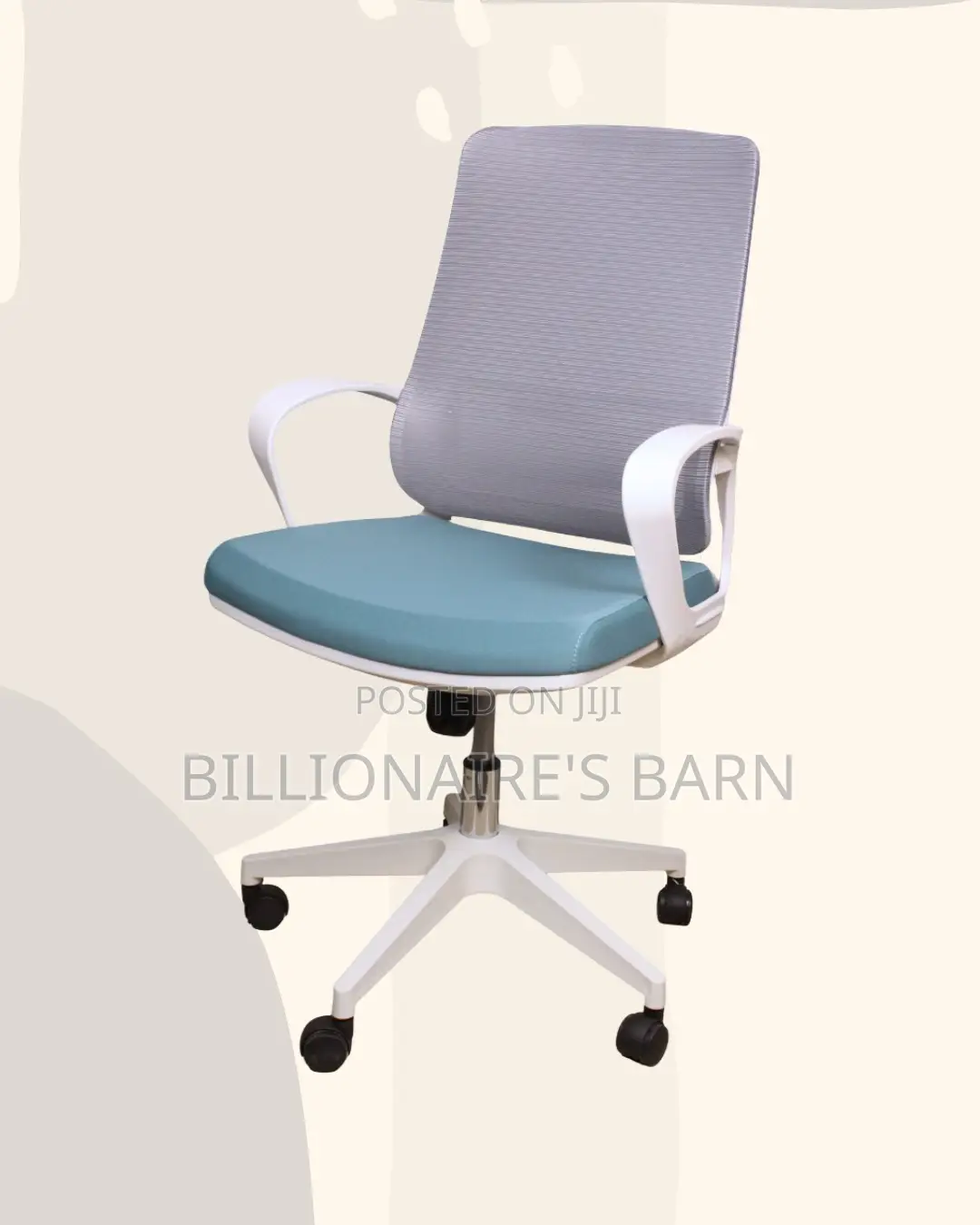 White Mid-Back Mesh Chair | Cool Airflow for Kenya’S Warm Afternoons |