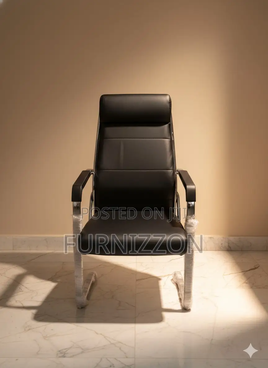 Multifunctional Arm Black Leather PVC Office Chair for Boardroom
