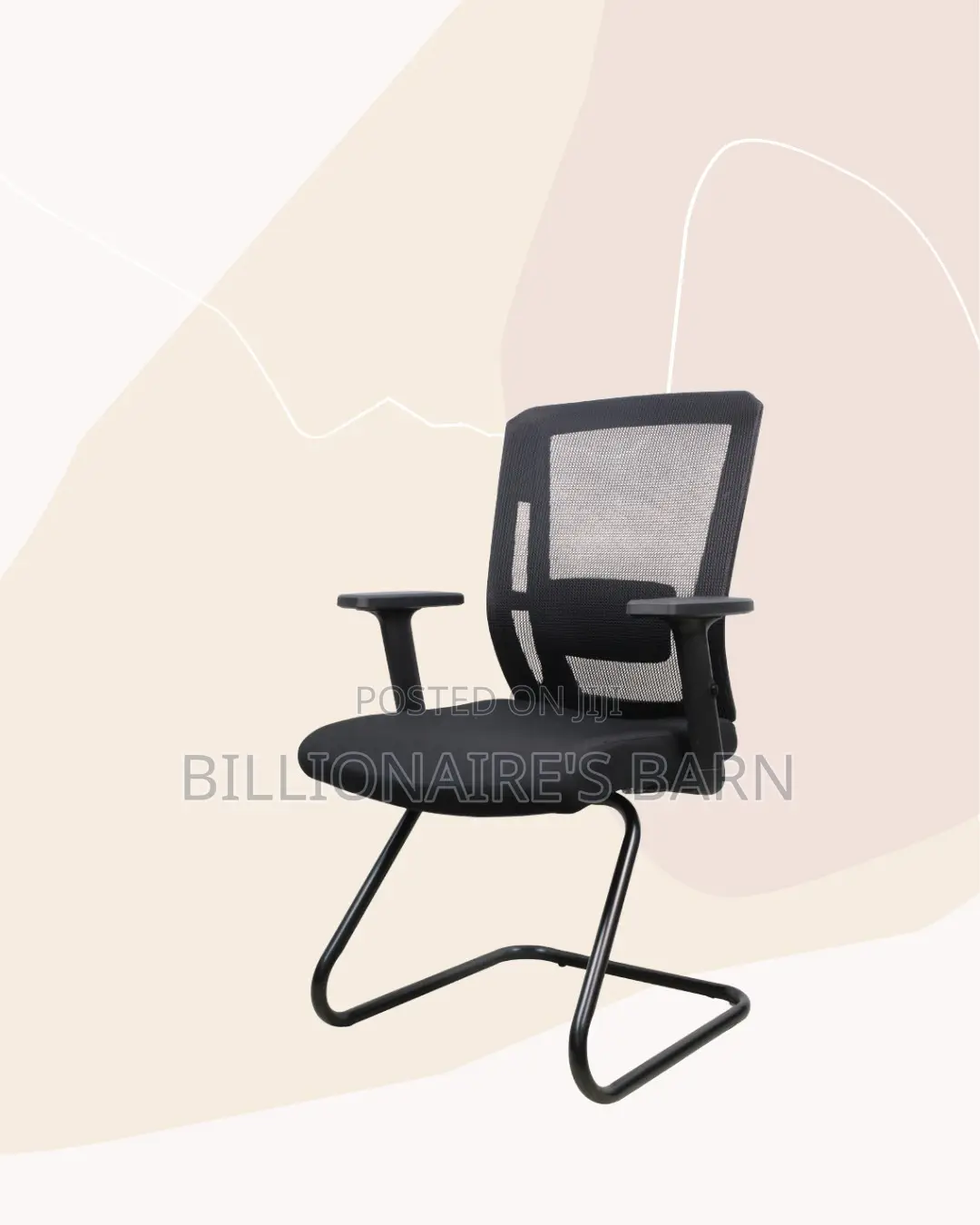 Black Visitor Chair | Cool Airflow for Kenya’S Warm Afternoons