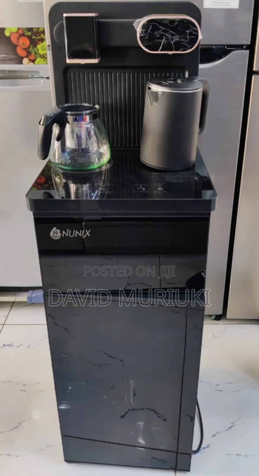Black and Silver Nunix A1c Bottom Load Hot and Cold Water Dispensers