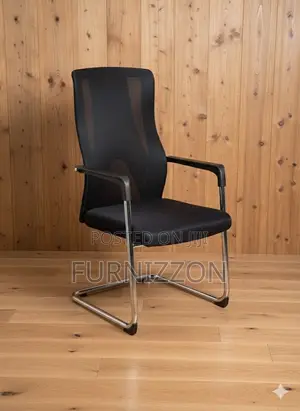 Executive High-Back Black Mesh Boardroom Visitor Chair