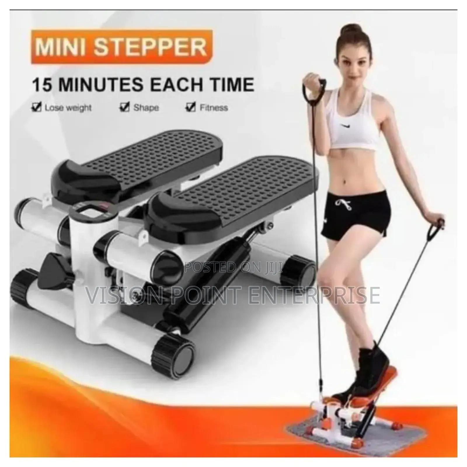 Mini Stepper With Resistance Bands