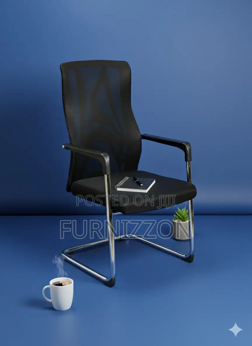 Modern Black Mesh Executive High-Back Office Chair