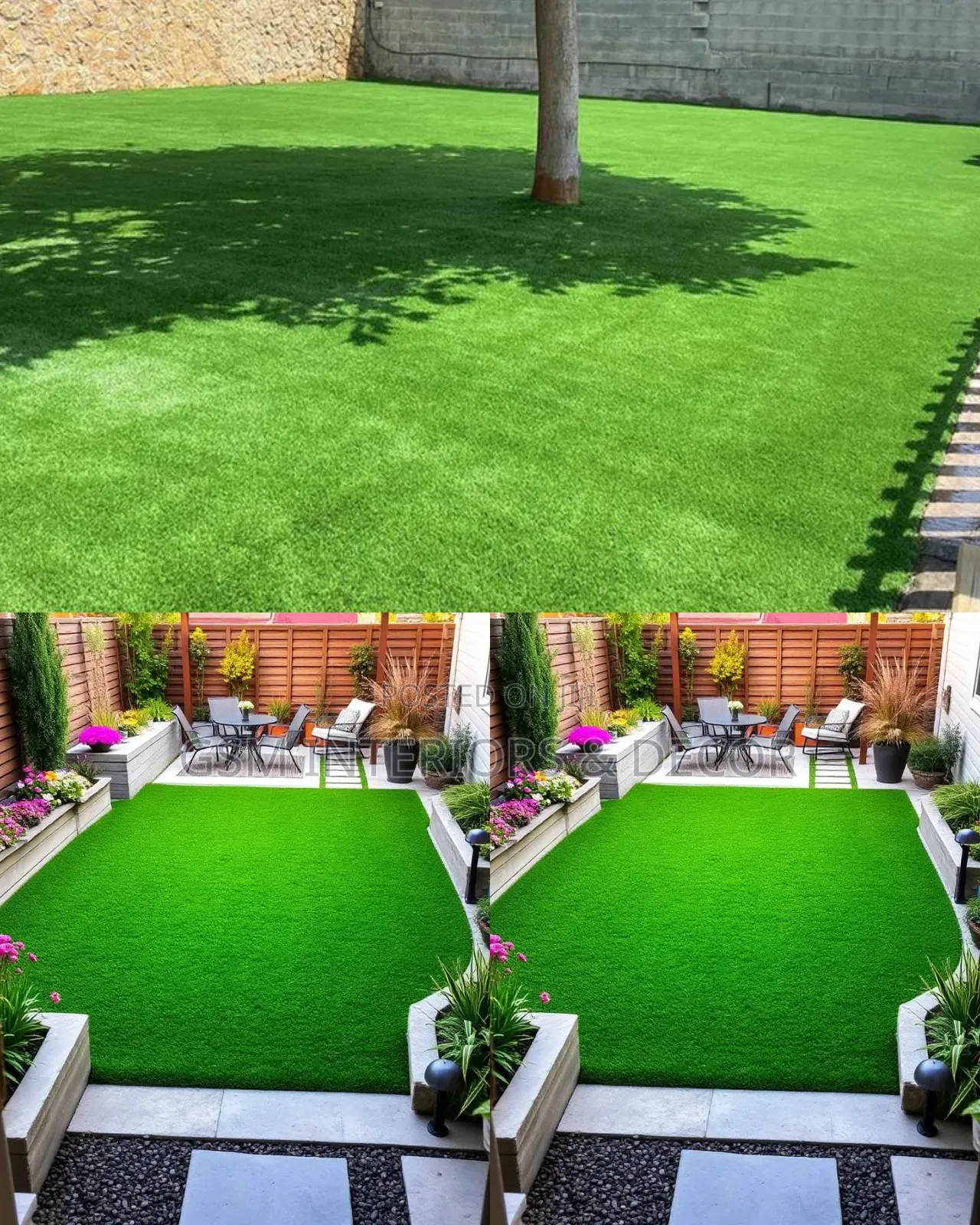 Artificial Green Grass for Private Backyard