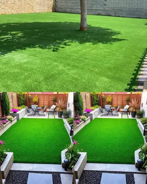 Artificial Green Grass for Private Backyard