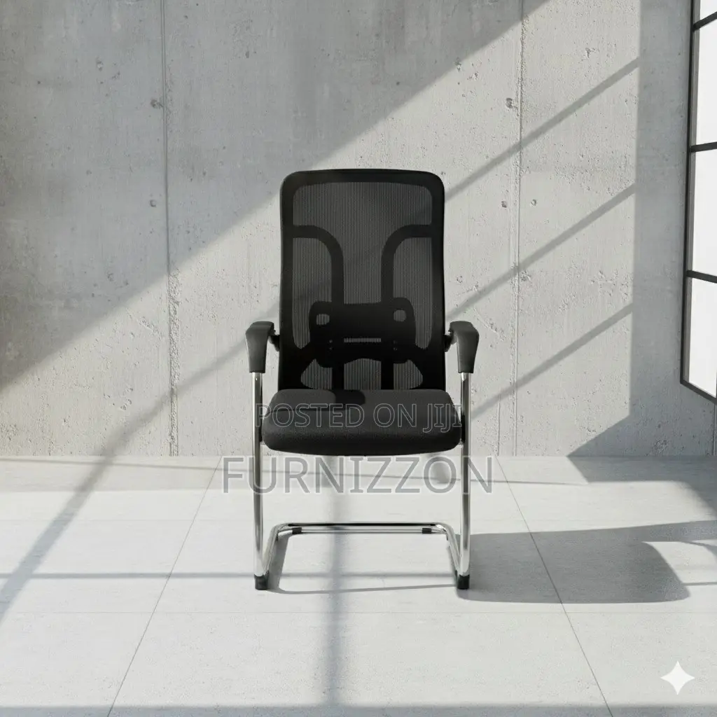 Professional Ergonomic Black Mesh Sled Base Chair