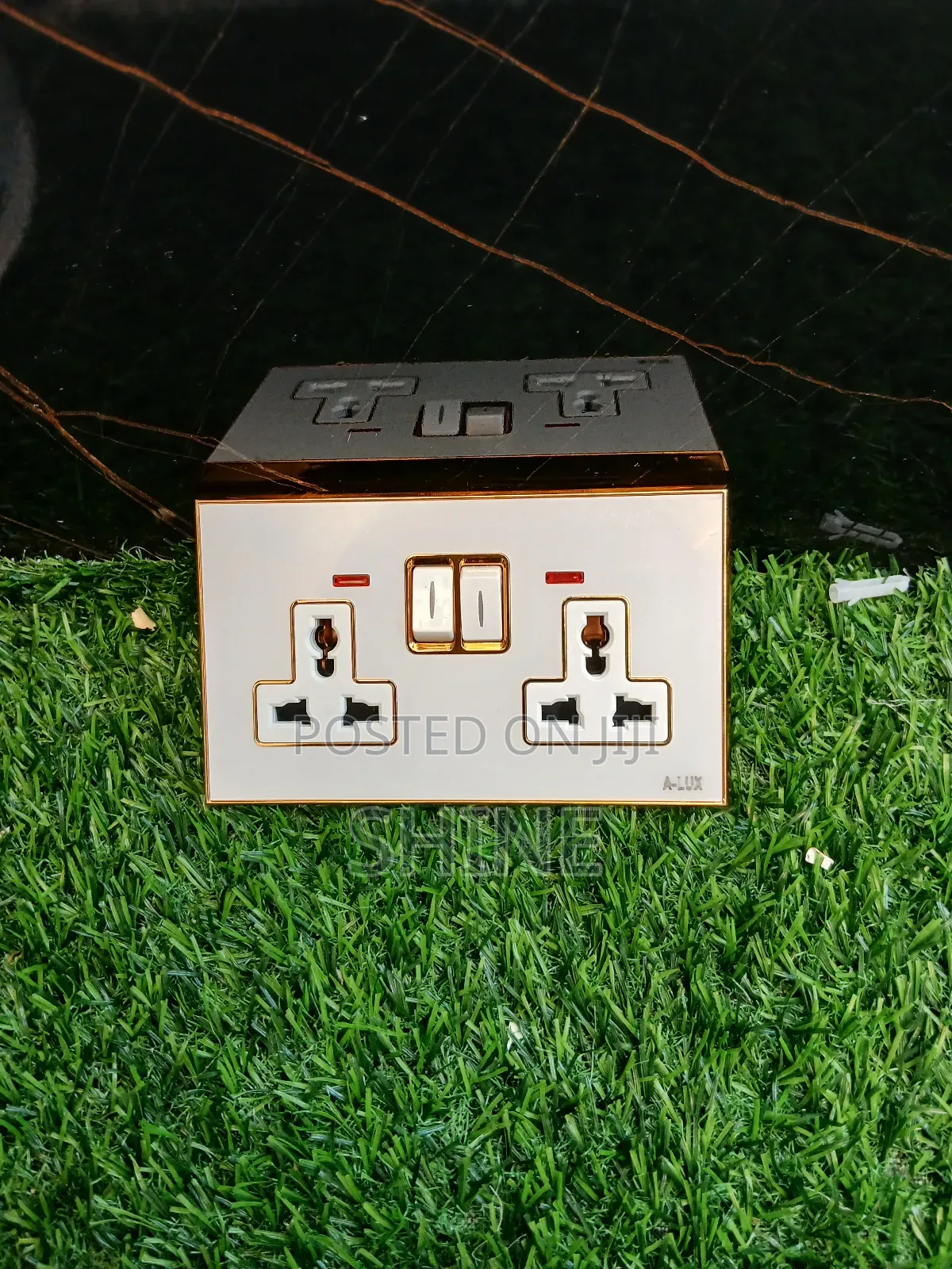 White and Gold Full Range of Switches and Sockets