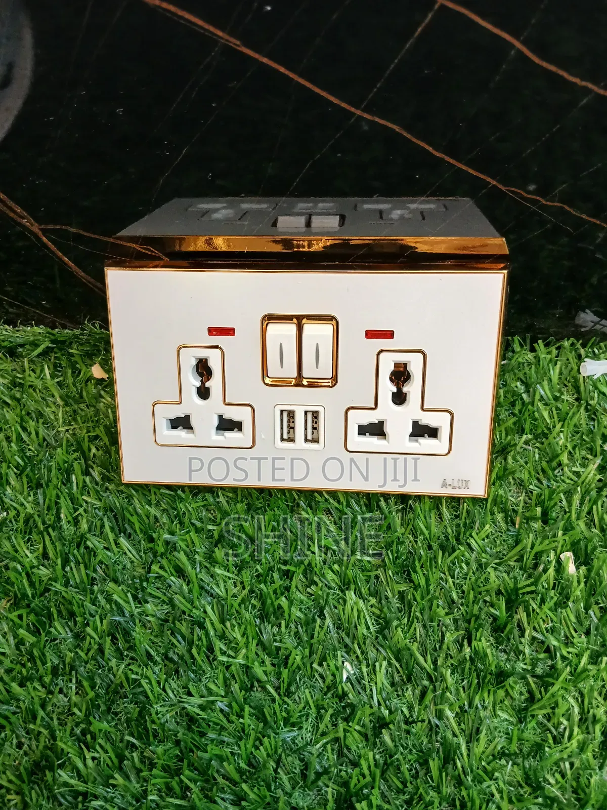 White and Gold Full Range of Switches and Sockets
