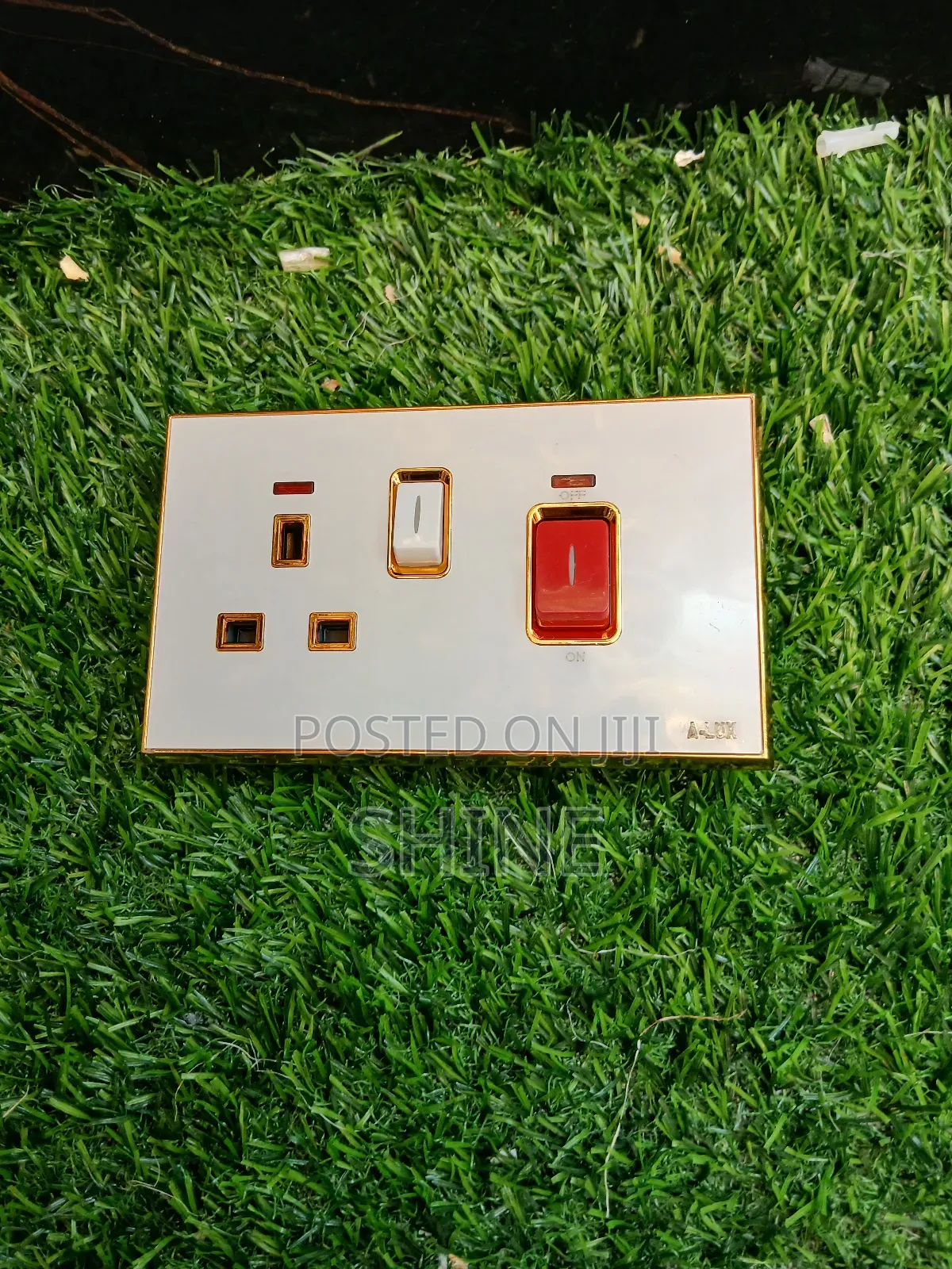 White and Gold Full Range of Switches and Sockets