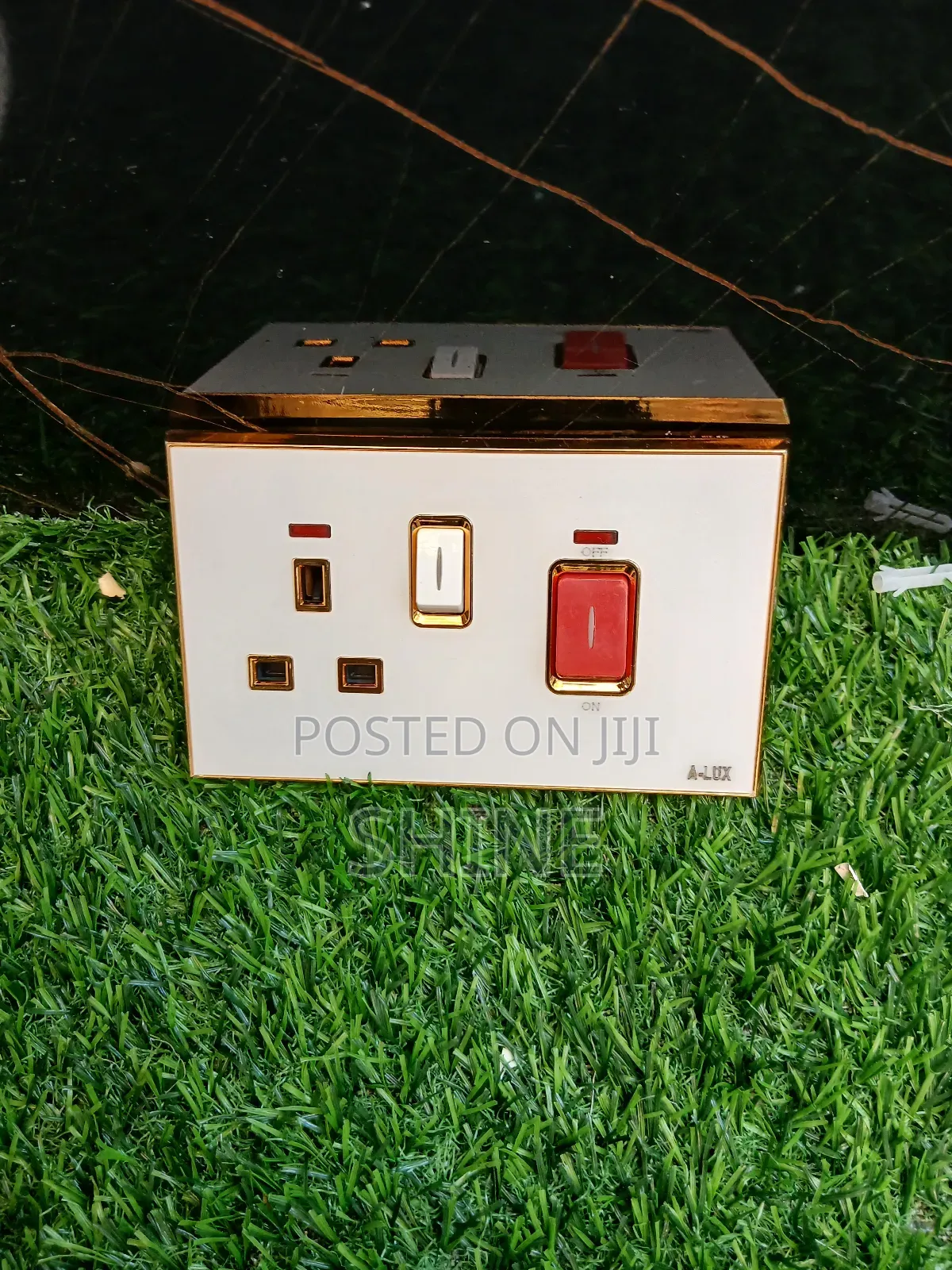 White and Gold Full Range of Switches and Sockets
