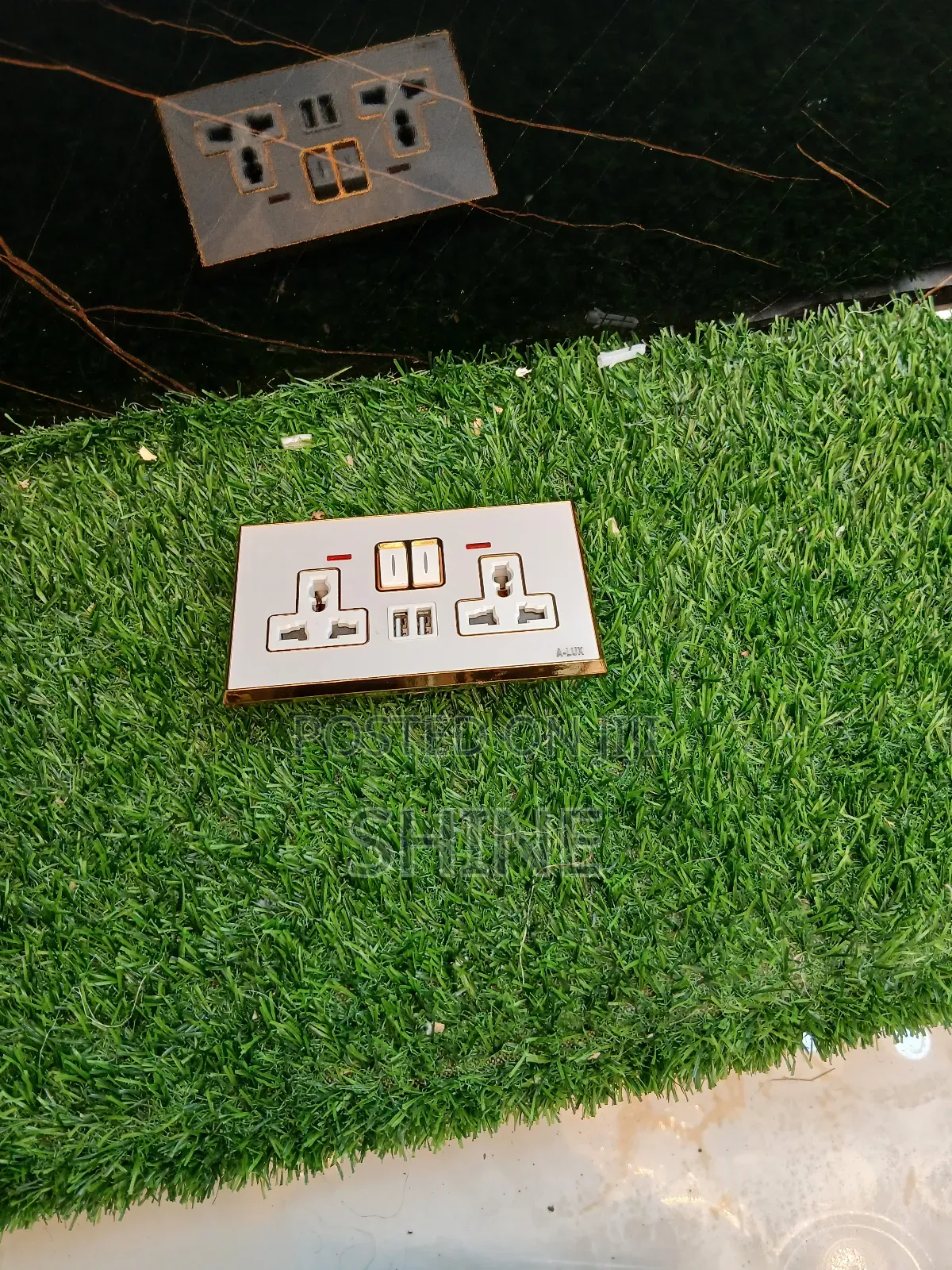 White and Gold Full Range of Switches and Sockets