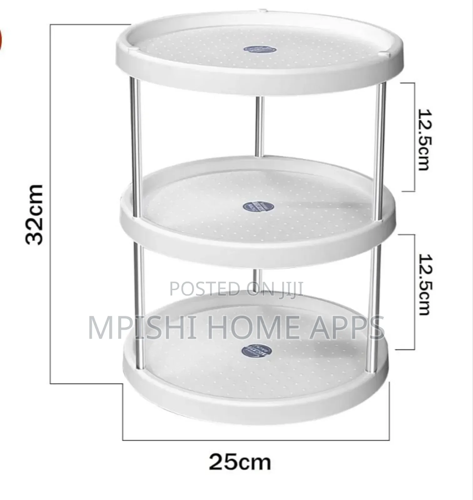 3 Tier Rotating Kitchen Storage Rack
