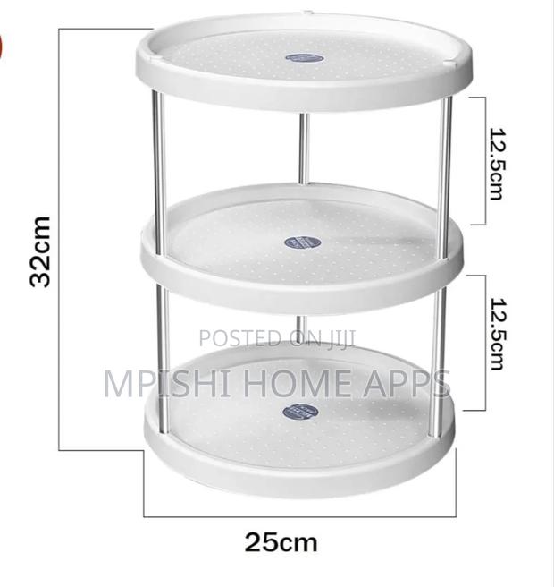 3 Tier Rotating Kitchen Storage Rack - thumbnail 2