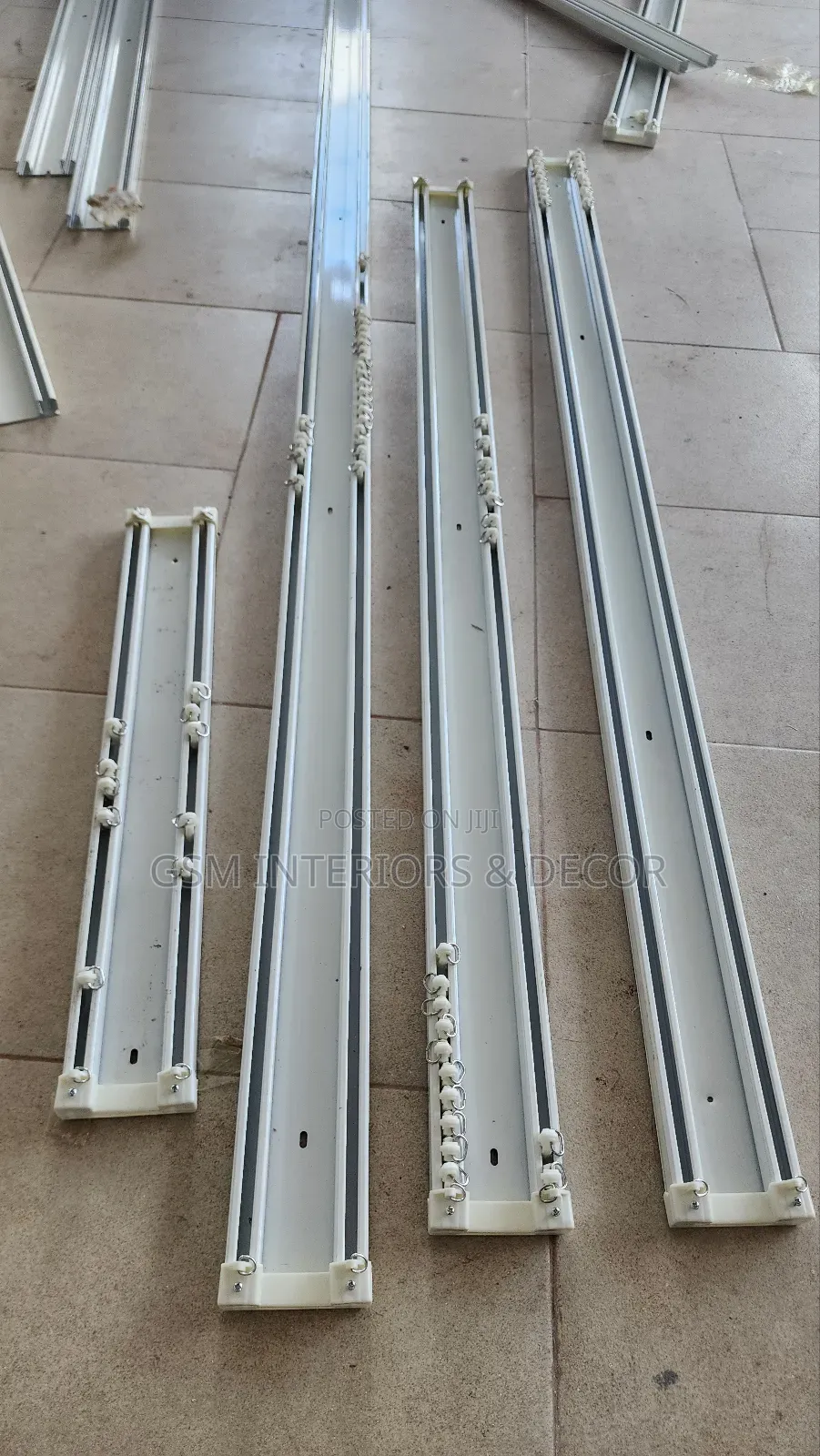 Aluminium Curtain Rails Double in Different Lengths