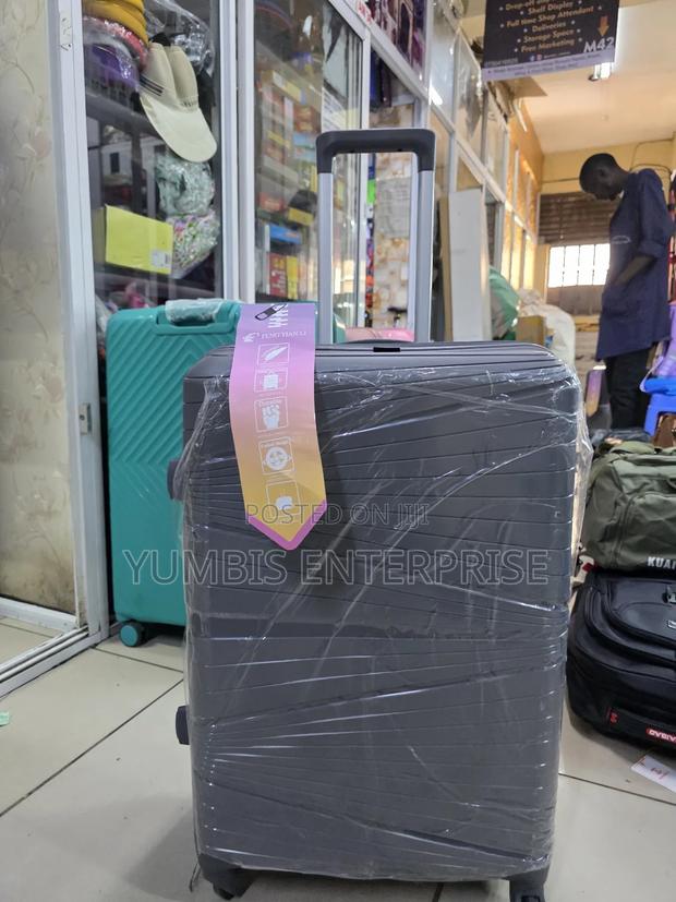 Dark Grey Rubber Suitcase Height 66cm