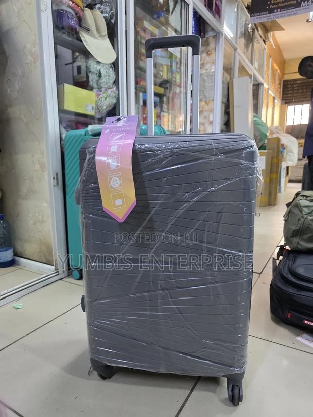 Dark Grey Rubber Suitcase Height 66cm - thumbnail 2