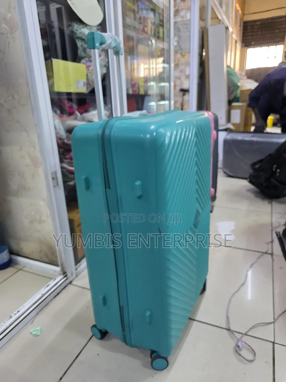 Light Green Rubber Suitcase Height 72cm