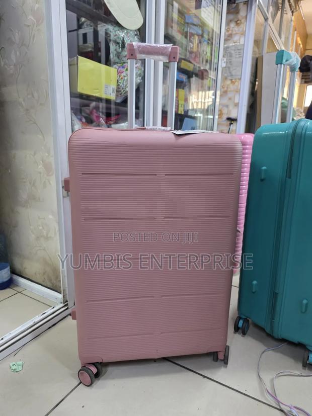 Pink Rubber Suitcase Large Size Height69cm - main view