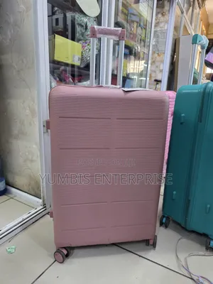 Pink Rubber Suitcase Large Size Height69cm