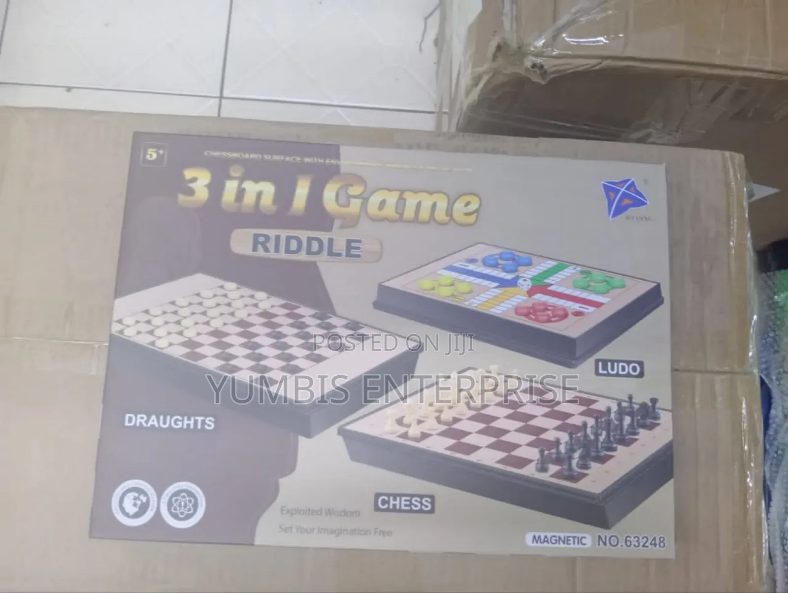 3 in 1 Chess Game With Chess,Ludo,Draughts