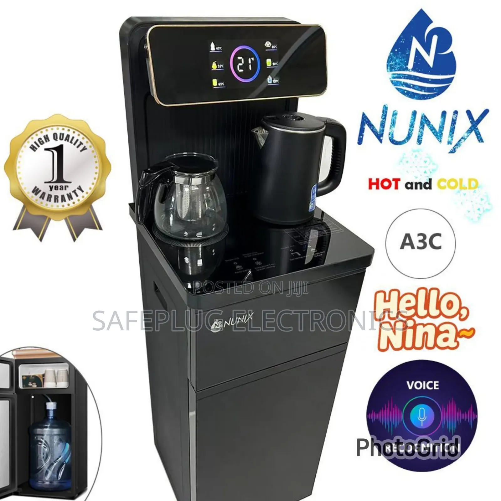 Nunix A3c Smart Water Dispenser – Voice Control, Hot Cold!"