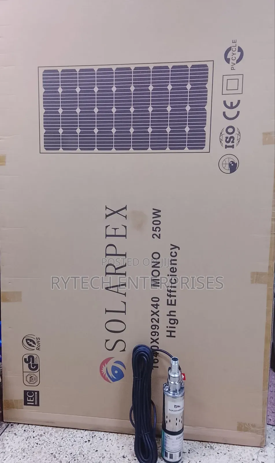 250watts Solar Panel+ Submersible Solar Pump 250w