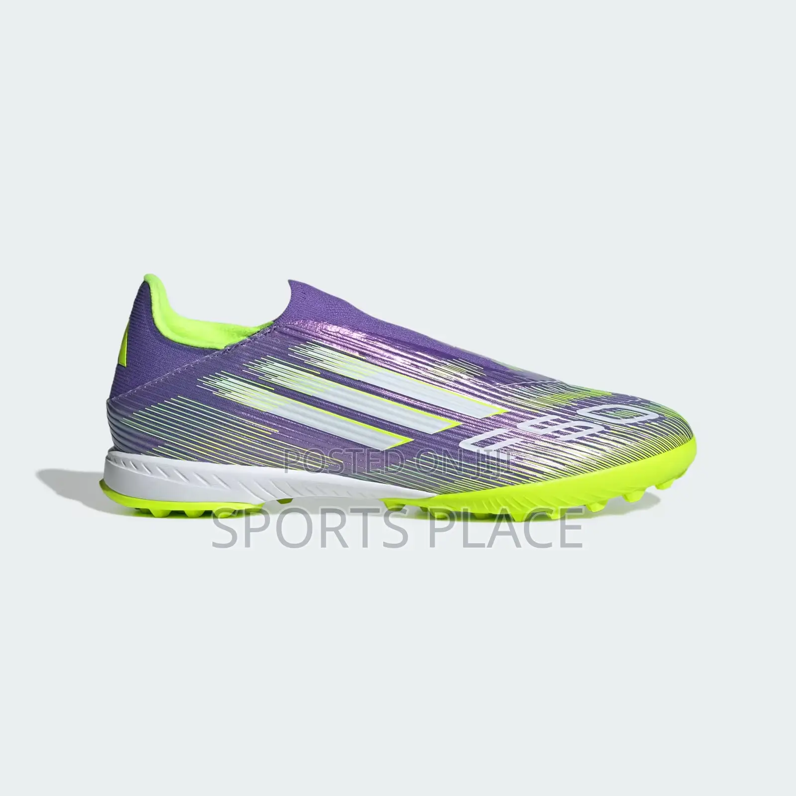 F50 Rush Purple Lucid Lemon Laceless Ag Trainers Football Boots