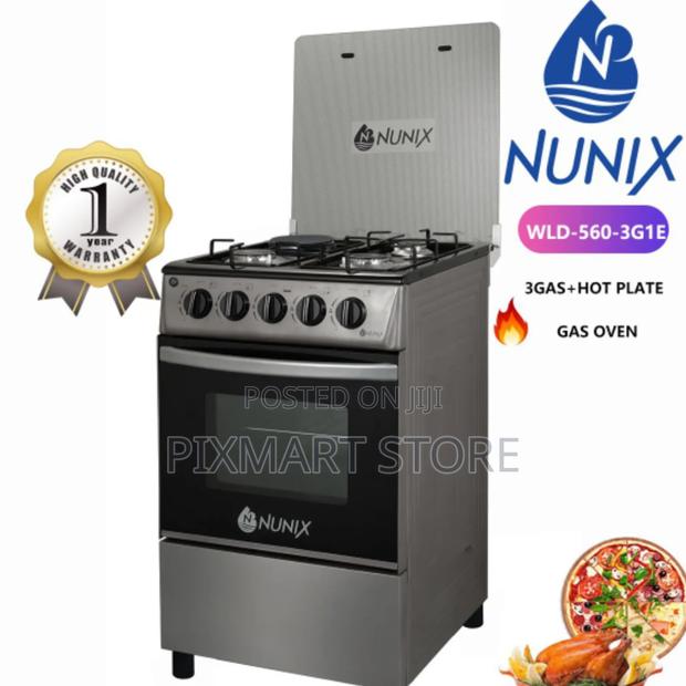 50x55 Nunix 3+1 Standing Cooker With Gas Oven