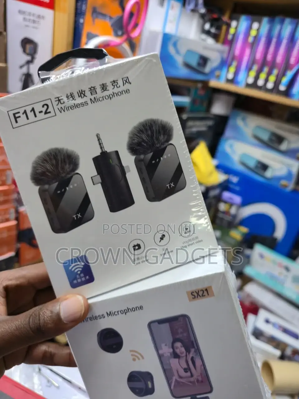F11-2 Dual Wireless Lapel Microphone Noise Cancelling