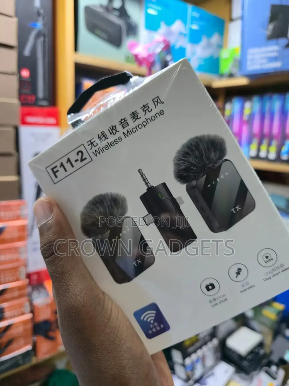 F11-2 Dual Wireless Lapel Microphone Noise Cancelling
