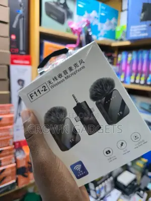 F11-2 Dual Wireless Lapel Microphone Noise Cancelling