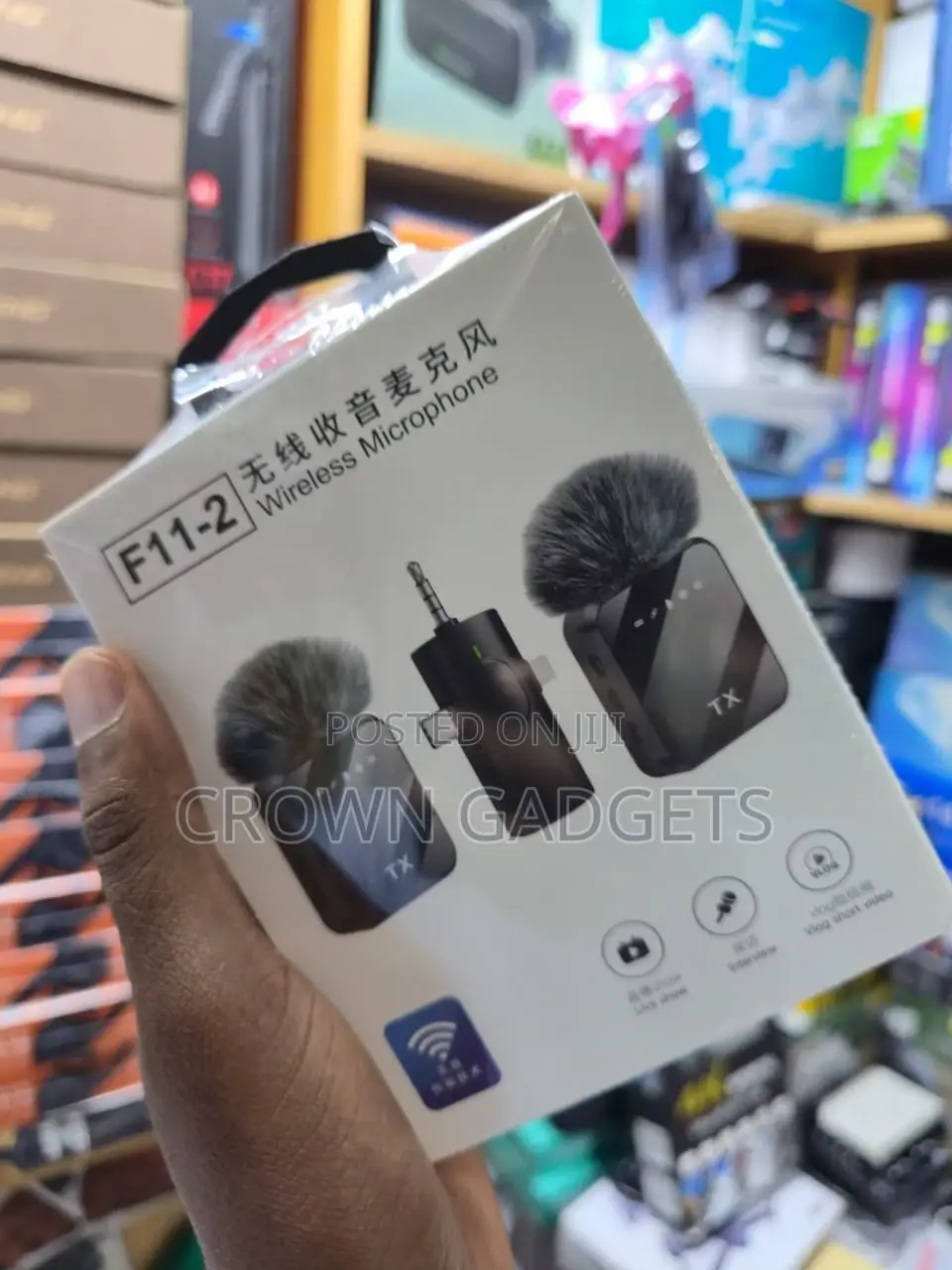 F11-2 Dual Wireless Lapel Microphone Noise Cancelling