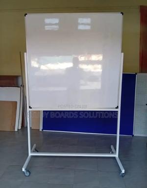 4ftx4ft Magnetic Whiteboard With Wheeled Stand - thumbnail 2