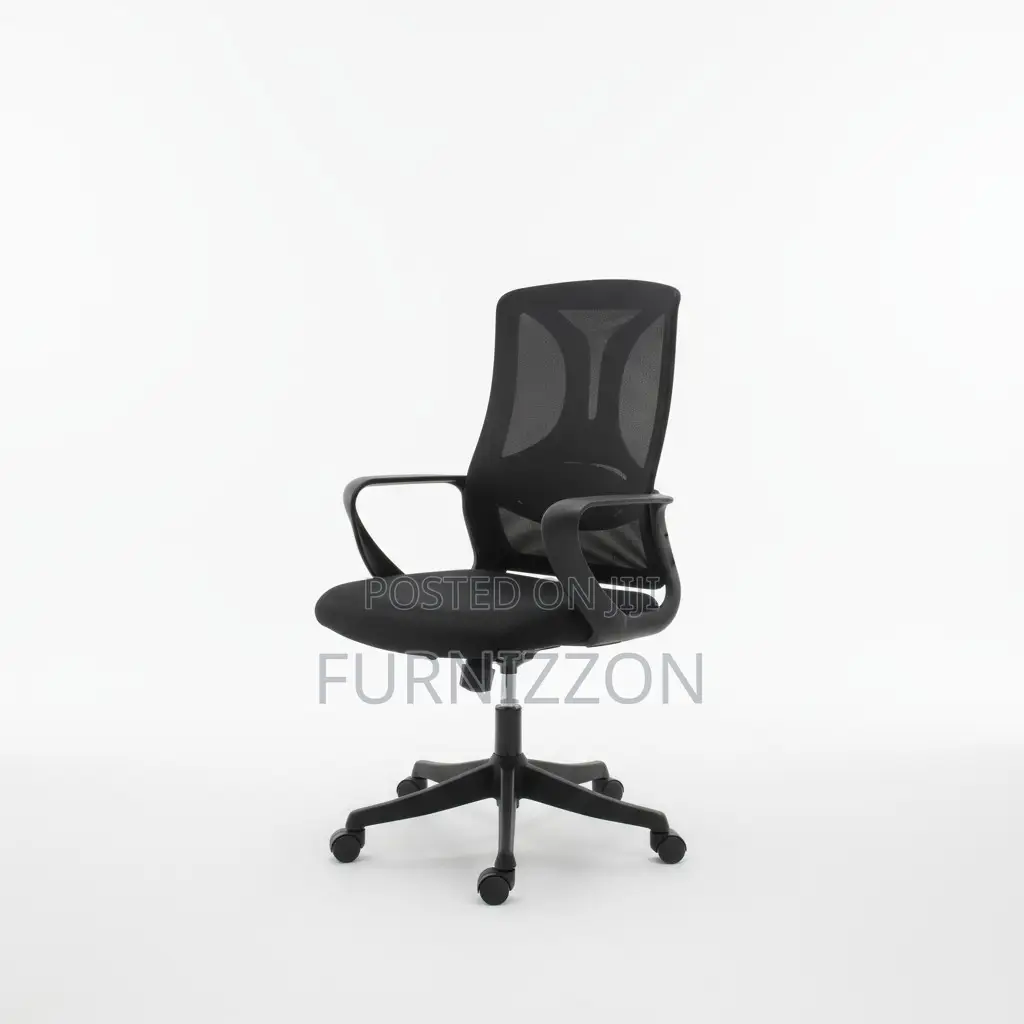 Black Mid-Back Mesh Ergonomic Swivel Office Chair