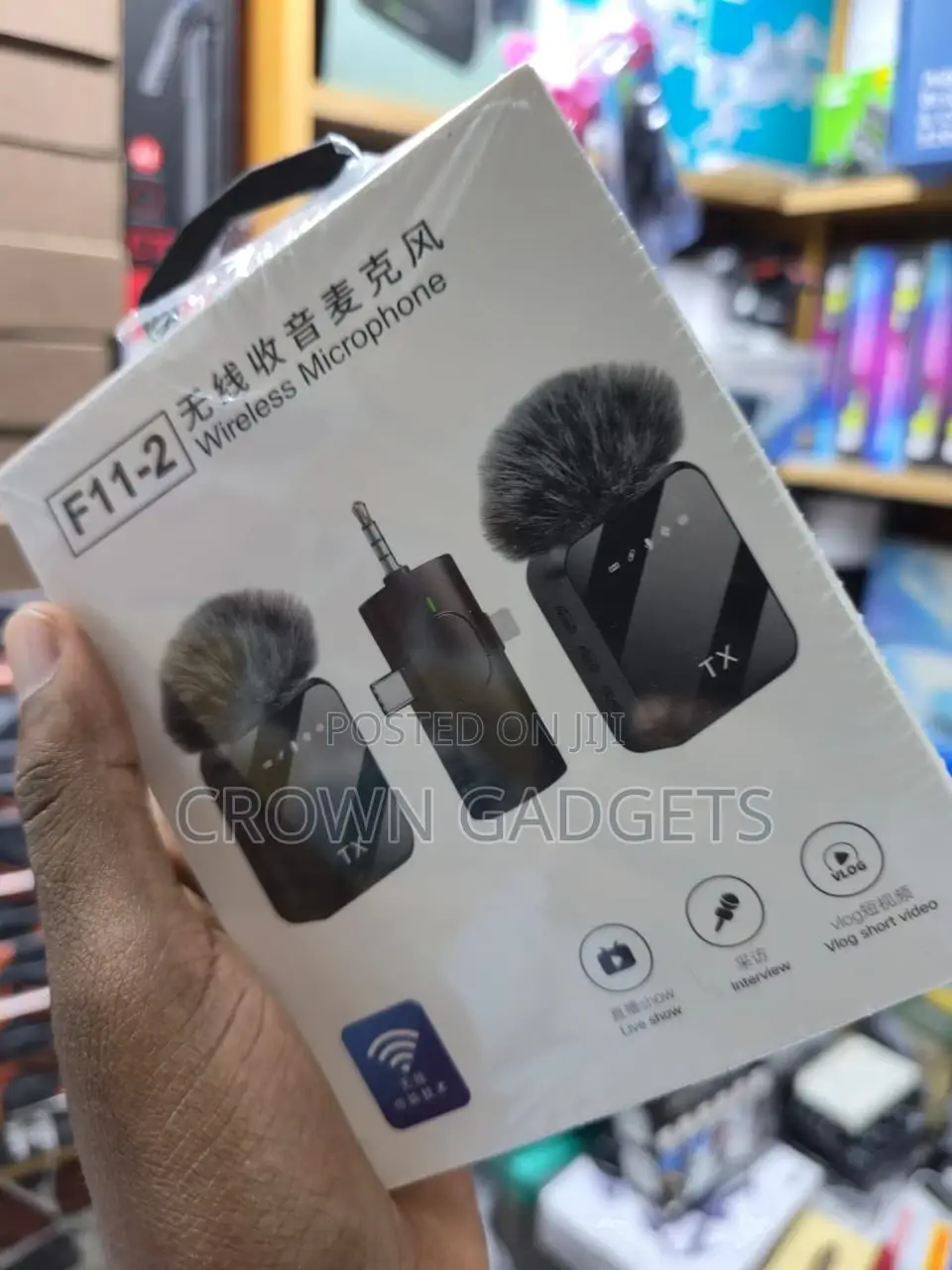 F11-2 3-in-1 Wireless Lavalier Microphone Dual Transmitter