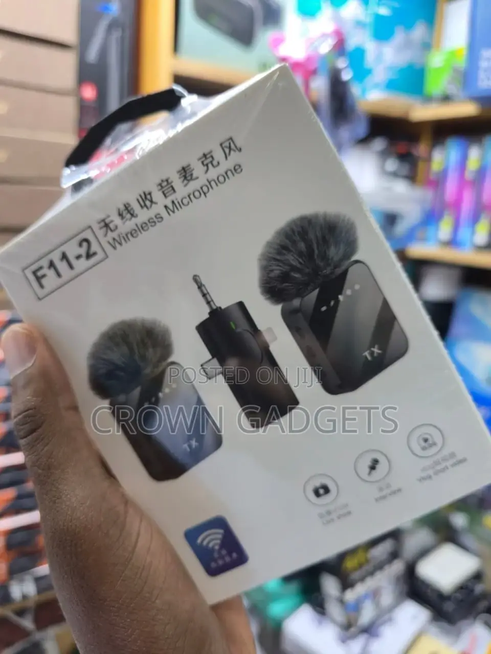 F11-2 3-in-1 Wireless Lavalier Microphone Dual Transmitter
