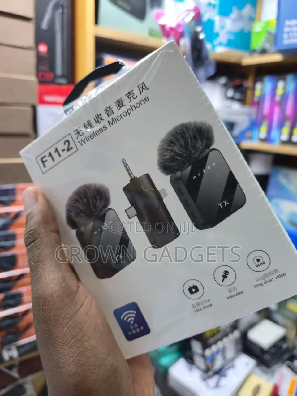 F11-2 3-in-1 Wireless Lavalier Microphone Dual Transmitter