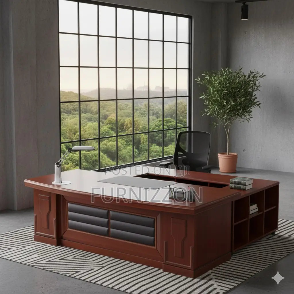 L-Shaped Wooden Executive Manager Desk